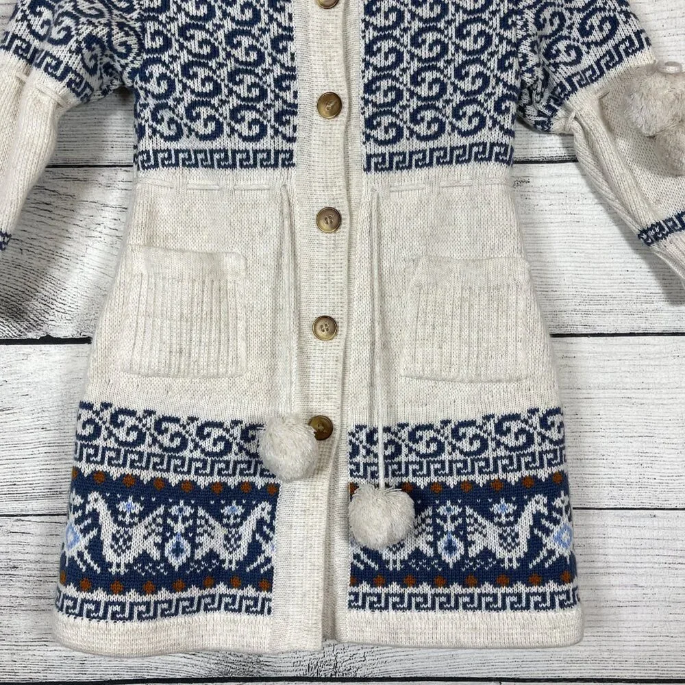Gakkard Collections Kids Knit Sweater Wool Mix Coat Sz 110/5